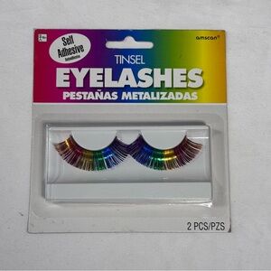 Amscan Tinsel rainbow self adhesive eyelashes NEW